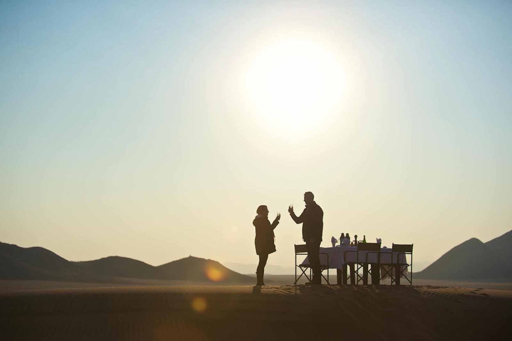 Luxury safari sundowner