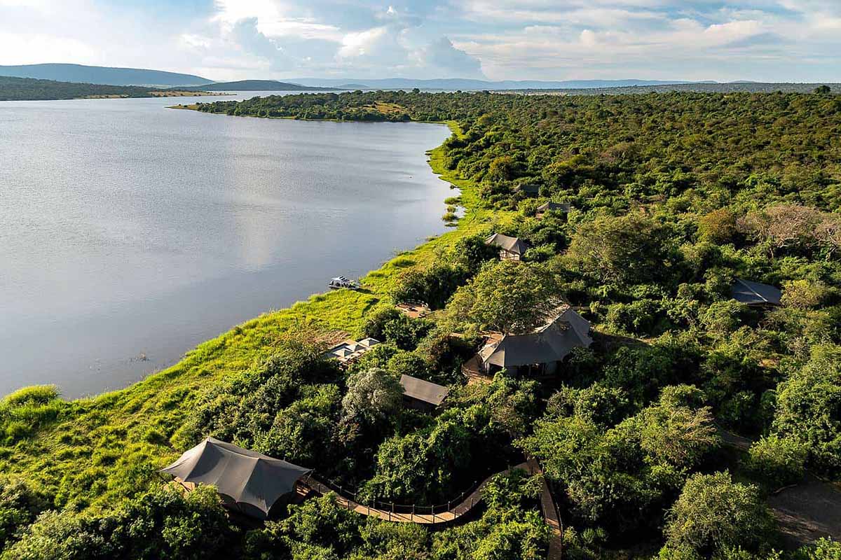magashi camp akagera - akagera on the shores of Lake Ihema - best for boat safaris in rwanda